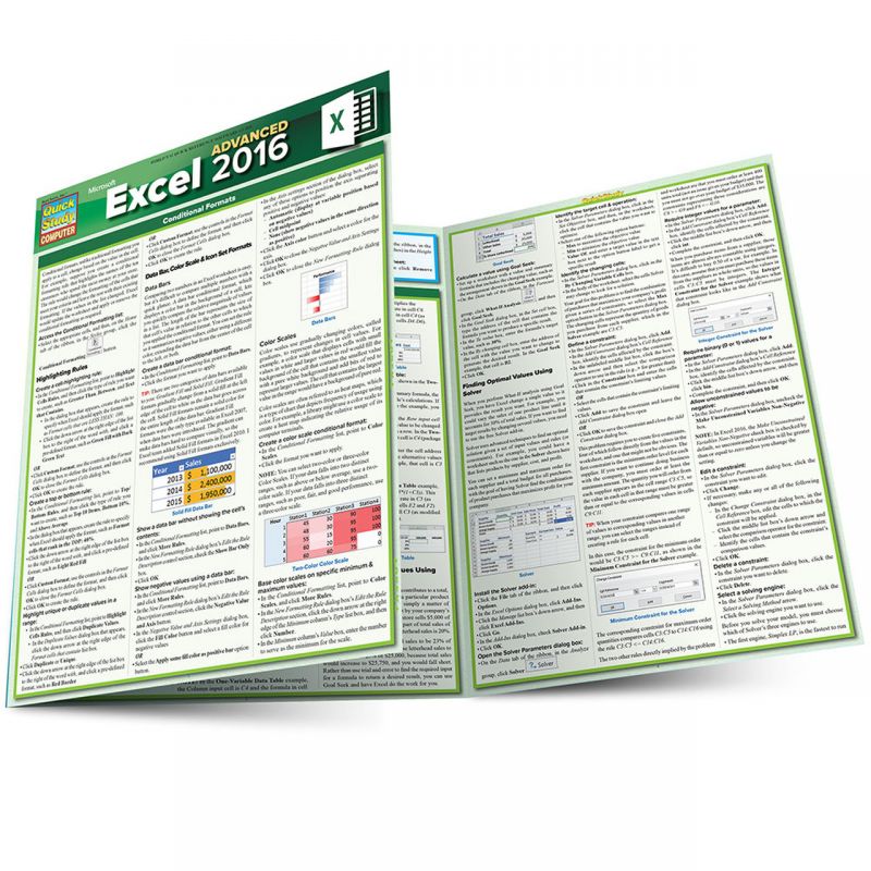 Buy Quickstudy Excel Advanced Laminated Reference Guide Online