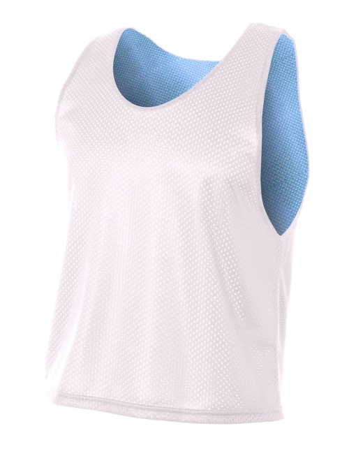 A4 Lacrosse Reversible Practice Jersey - White/Lt Blue