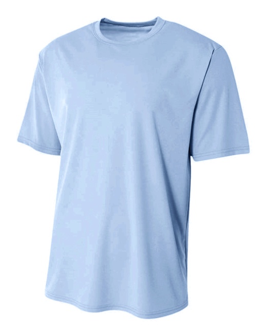 A4 Sprint Pastel Blue T-Shirt for Men - High-Performance Athletic Wear