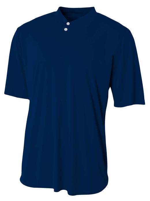 A4 Tek 2-Button Henley, Navy 2011, m - Boys' Performance Jersey