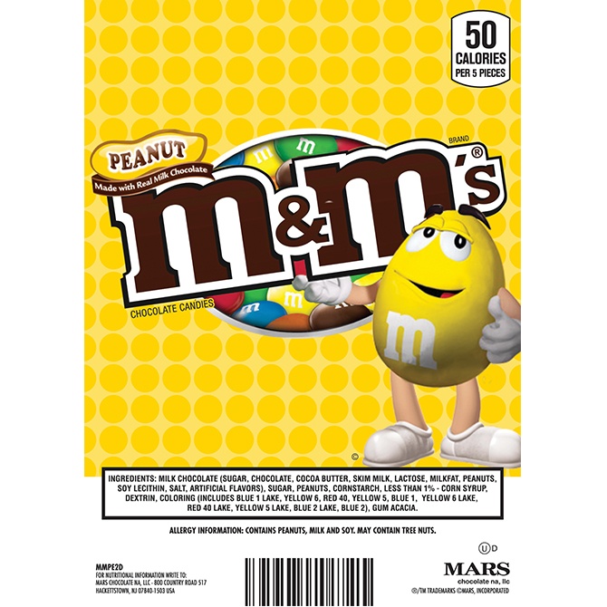 M&M's Peanut Candies Display Card
