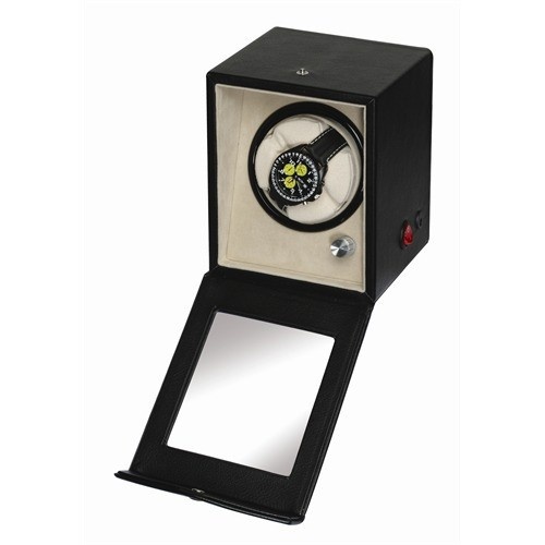 Diplomat "Victoria" Single Watch Winder In Onyx & Charcoal
