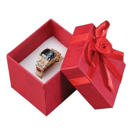 Ribbon Collection Floral Detail Ring Slot Box In Assorted Colors