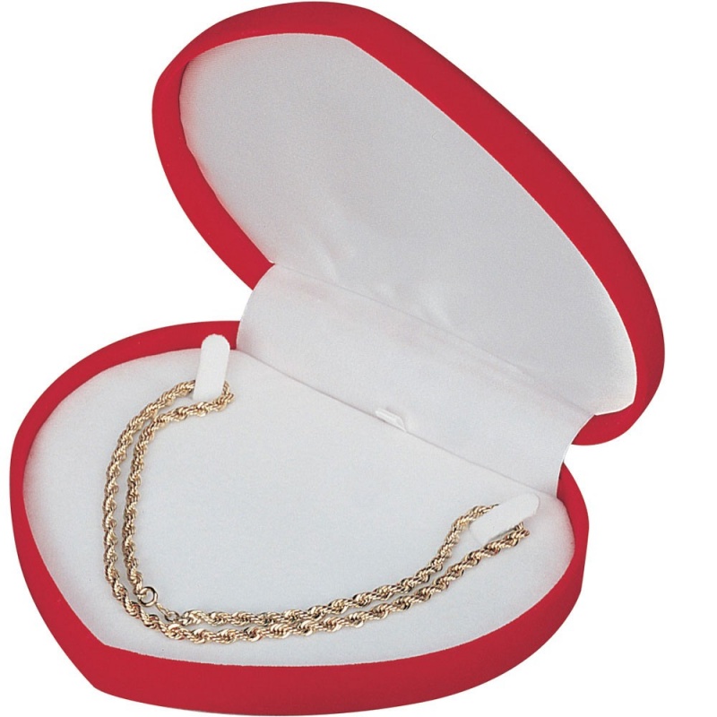 "Occasions" Valentine's Day Necklace Box In Red Velvet