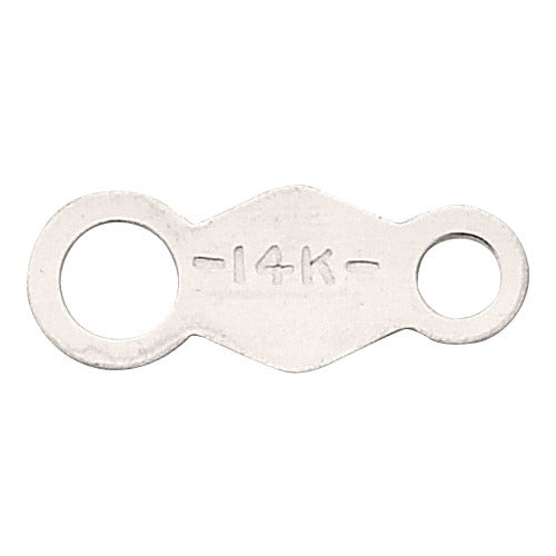 Quality 14k White or Yellow Gold Tag