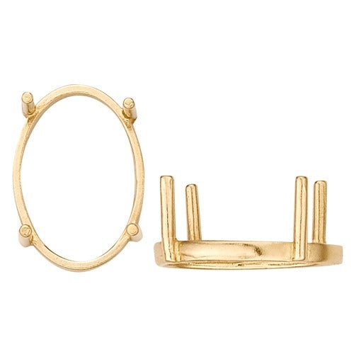 14K Yellow Single Wire Oval Setting