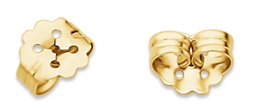 14K 0.031" Hole Push-On Screw-Out Earring Back