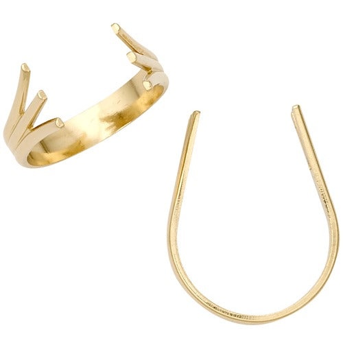 14K Yellow Triple Split Shank Ring