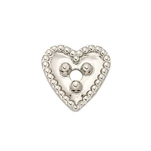 14K White Heart Shape Illusion Top