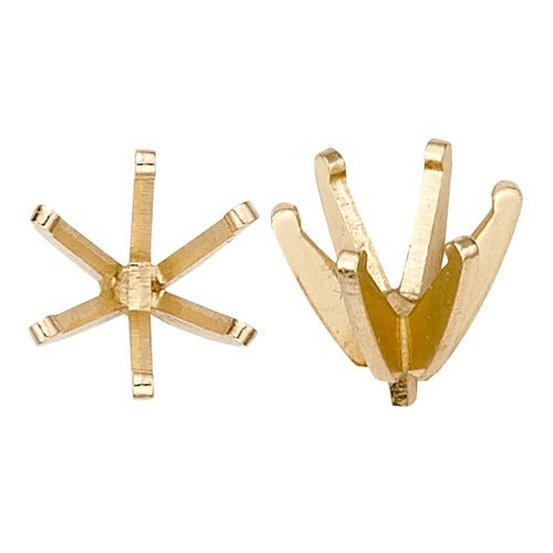 14K Yellow 6-Prong Round Low Setting W/ Peg