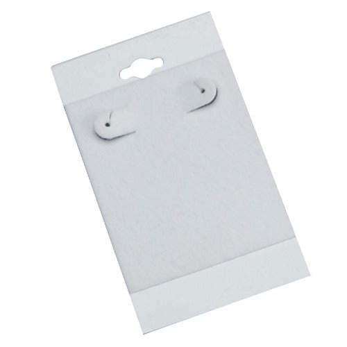 Flocked Hanging Display Cards For Hoop Earrings (Pk/200), 3" L X 2" w