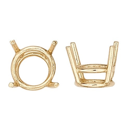 14K Yellow 4-Prong Double Wire Round Setting