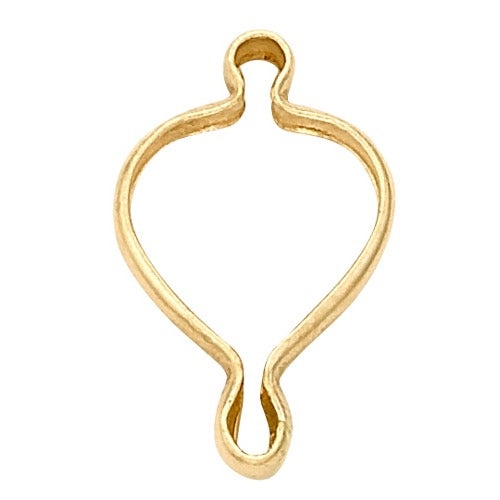 14K Yellow 2-Ring Heart Shape Wrap Tite
