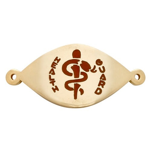 14K Yellow Health Guard - Eye Shape Pendant