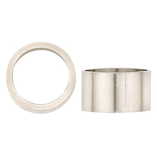14K White Gold Round Straight Bezel