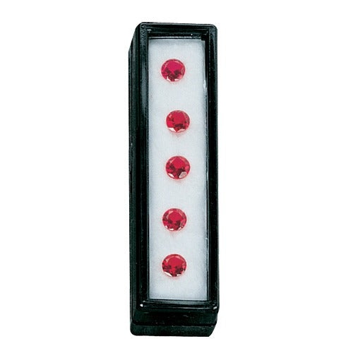 Glass-Top Gem Boxes with Cotton Inserts in Black, 4" L x 1" W