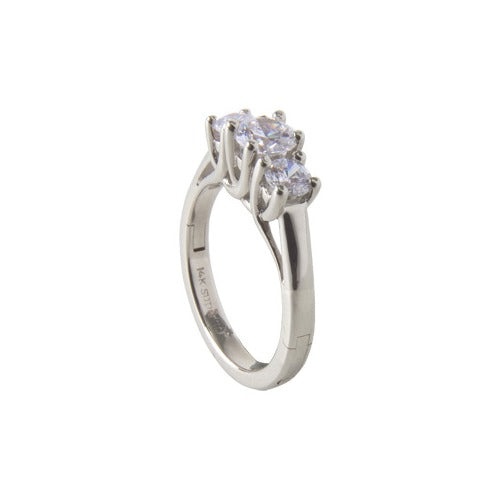 18K White 6.0Mm Super Fit Shank Ring