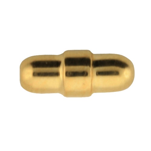 Yellow Stick Pin Back w/ One Hole Closed