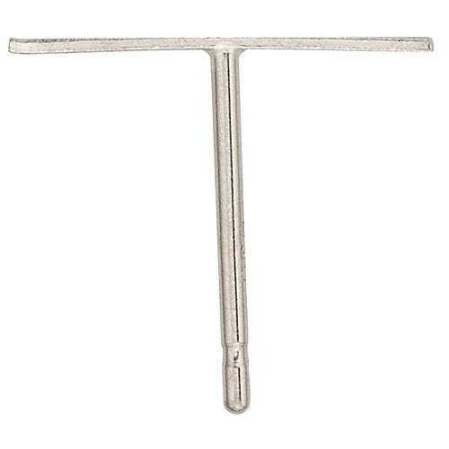 14K White Friction T-Bar Post