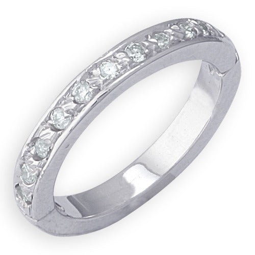 14K White Gold Aquamarine Toe Ring