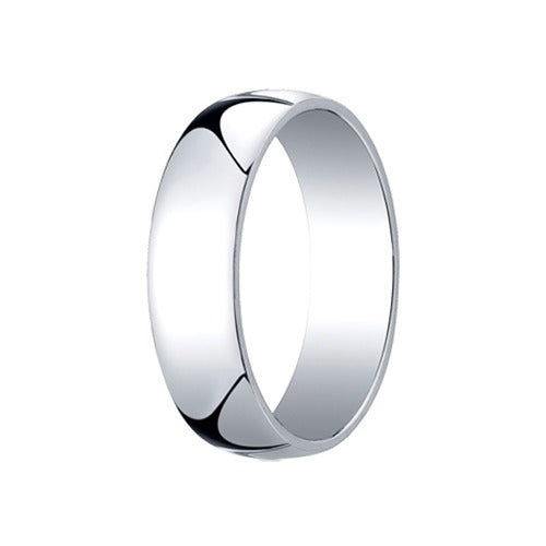 14K White Gold Comfort Fit Band 6 Mm