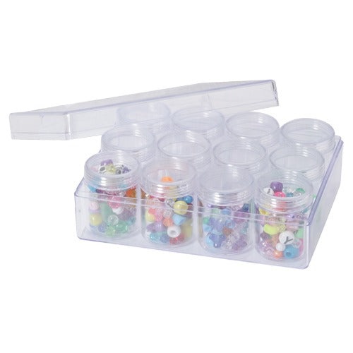 Container with 12 Screw-Top Vials