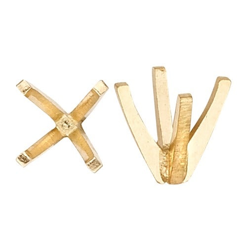 14K Yellow 4-Prong Light & Low Round Setting No Peg