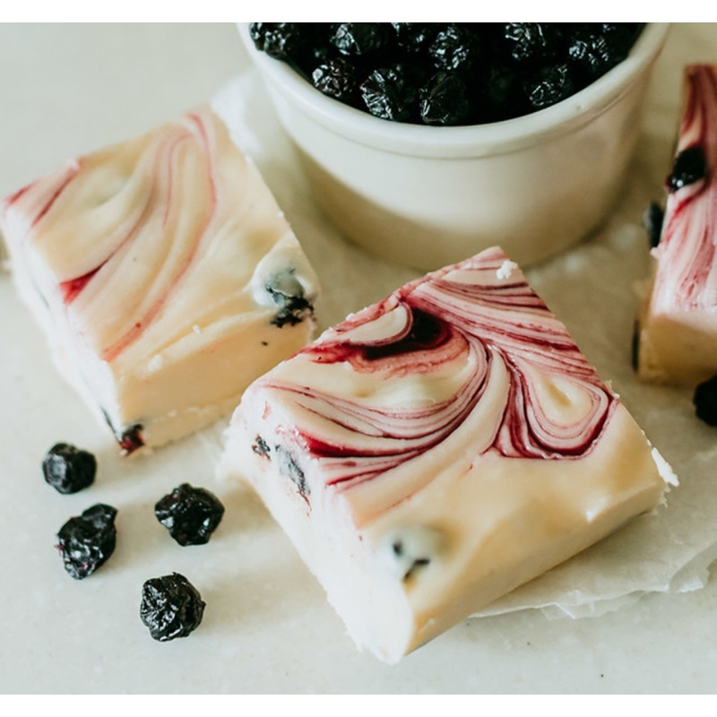 Blueberry & Cream Fudge 12/8Oz Handcrafted Small Batch Fudge by That