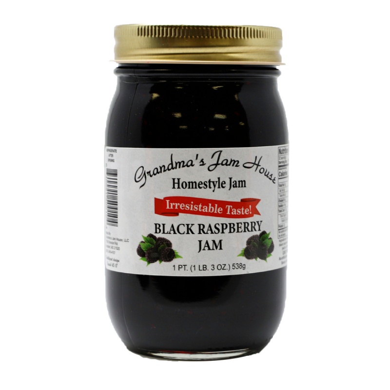 Homestyle Black Raspberry Jam 12/16Oz