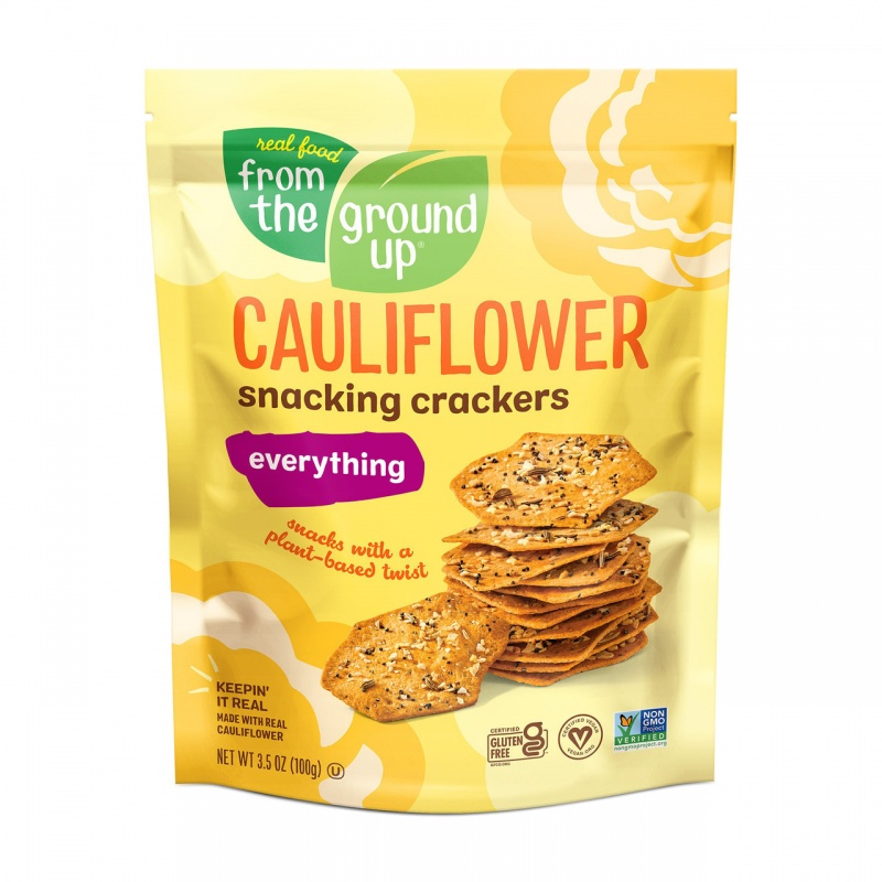 Everything Cauliflower Crackers (Resealable Pouch) 6/3.5Oz