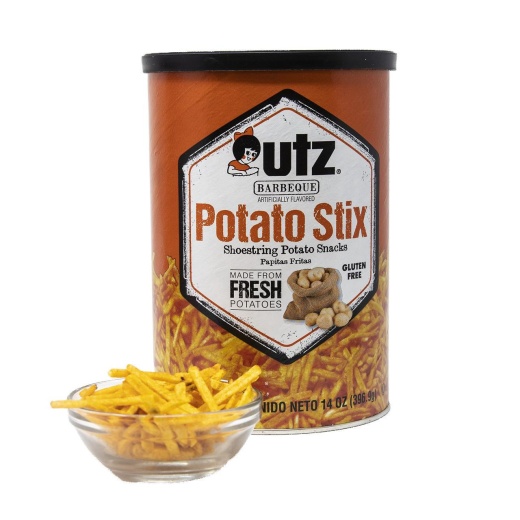 Utz Barbeque Potato Stix 14 Oz Canister