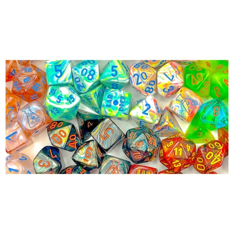 7Set Lab Dice Tube Box Of 50