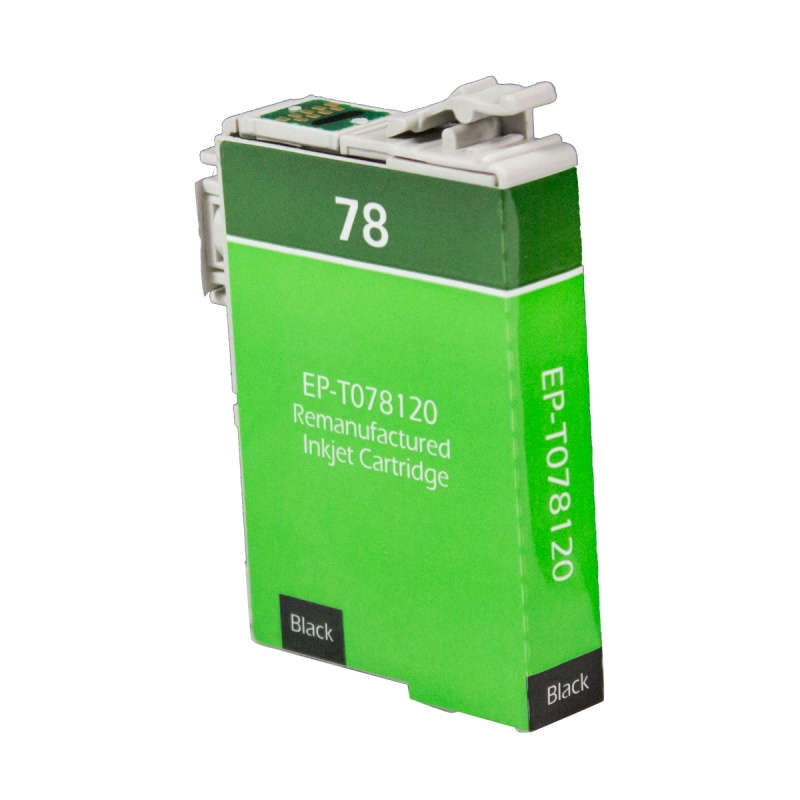 Epson OEM 78, T078120 Remanufactured Inkjet Cartridge: Black, 300 Yield, 11ml