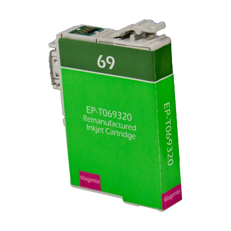 Epson OEM 69, T069320 Remanufactured Inkjet Cartridge: Magenta, 350 Yield, 9ml