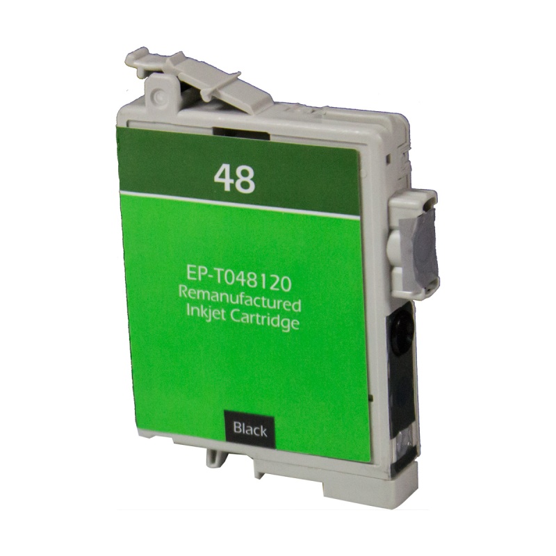 Epson OEM 48, T048120 Remanufactured Inkjet Cartridge: Black, 630 Yield, 16ml