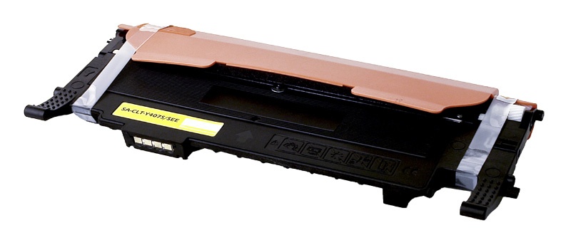 Samsung OEM CLTY407S Remanufactured Toner Cartridge: Yellow, 1K Yield