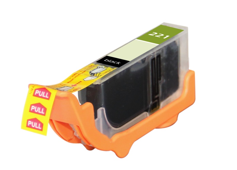 Canon OEM CLI-221BK Compatible Inkjet Cartridge: Black, 342 Yield