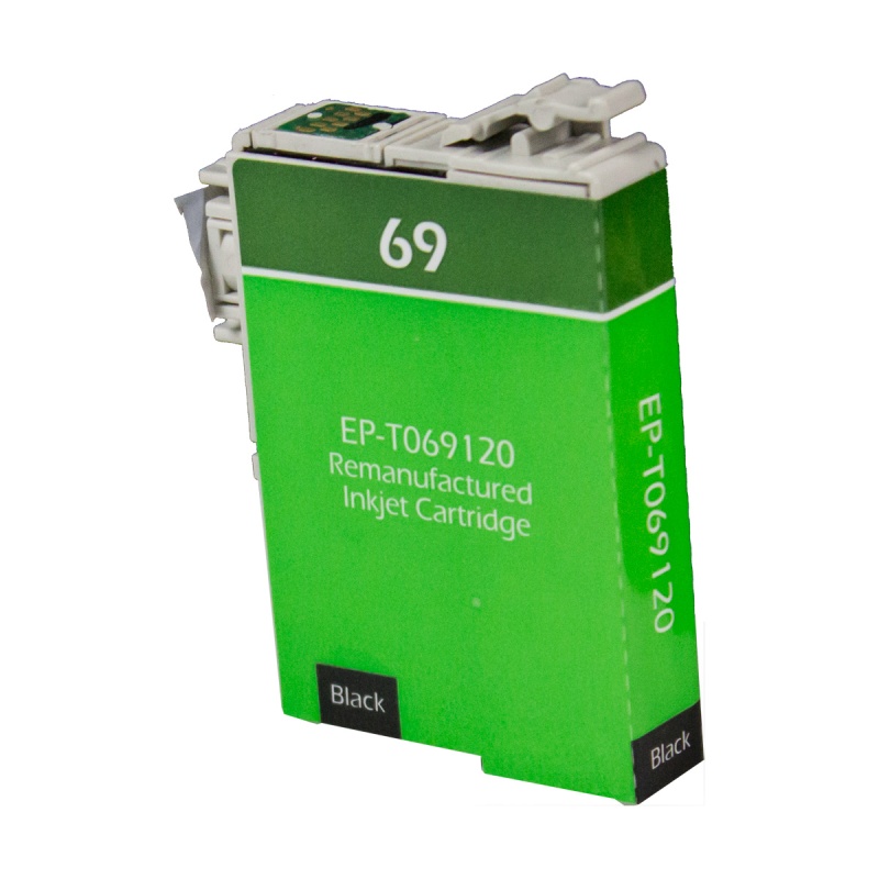 Epson OEM 69, T069120 Remanufactured Inkjet Cartridge: Black, 245 Yield, 9ml