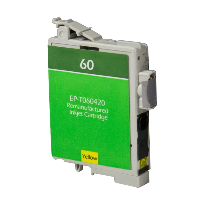 Epson OEM 60, T060420 Remanufactured Inkjet Cartridge: Yellow, 450 Yield, 16ml