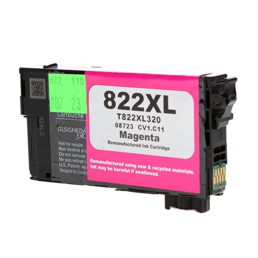 Epson 822XL T822XL320 Remanufactured Magenta Ink Cartridge