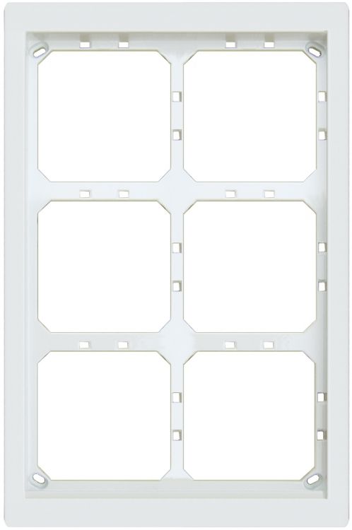3Hx2w Module Panel Frame-White. Requires Upg6/2 Flush Box Or Apg6/2W Surface Box Includes 6 Mvrw Locking Strips
