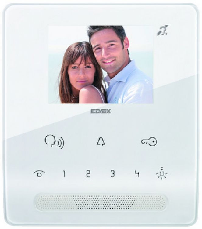 Color Monitor-Digibus-White-2W. Unit Has 3.5" Color Lcd Screen