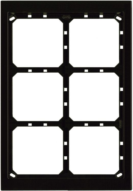 3Hx2w Module Panel Frame-Brown. Requires Upg6/2 Flush Box Or Apg6/2B Surface Box Includes 6 Mvrb Locking Strips