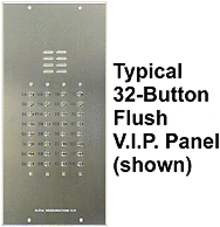 12 Butt Vip Panel-Flush-No Dir. Less (Optional) Back Box Less Alphabetical Directory