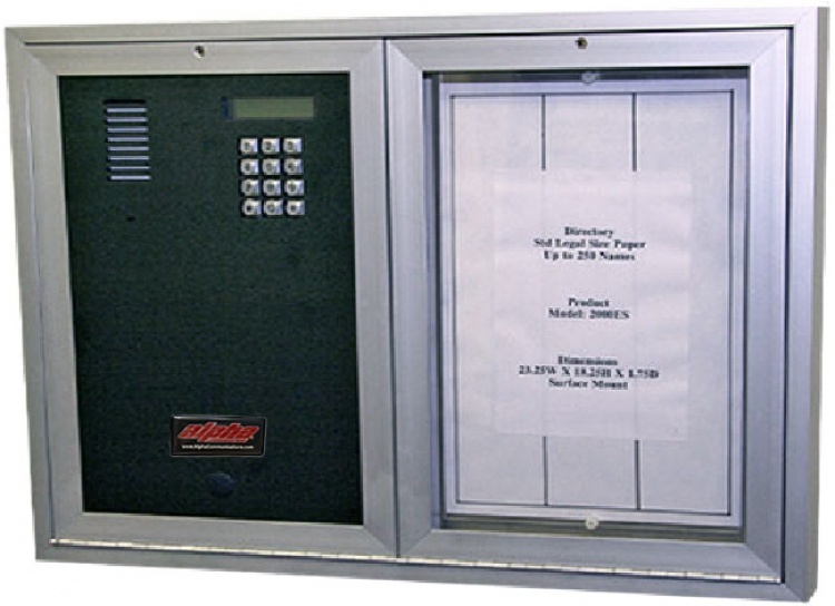 250 Name Tel-Entry Master-Alum. Includes 250 Name Directory Surface Mount--750 Number Cap. Anodized Aluminum Finish