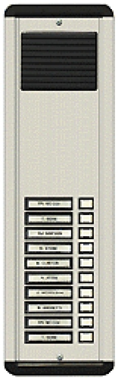 10 Plast But L/S Panel-Flsh-Al. Requires Oh601 Flush Housing. Standard Type With Plastic Pushbuttons And Plastic Grille