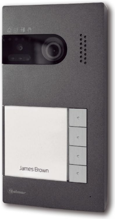 4 Button Soul G2+ Panel--Graph. Surface Mount--Graphite Finish With Standard 120 Degree Lens For G2+ Systems Only