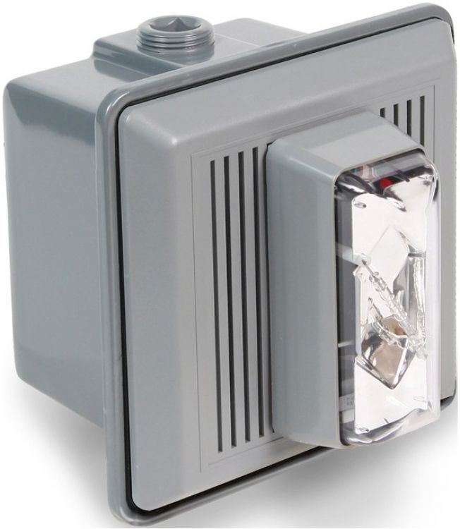 24Vac/Dc Outd Strobe +Horn-Clr. Can Be Used Outdoors Will Operate On 24Vac Or 24Vdc Rated: 150 Cd