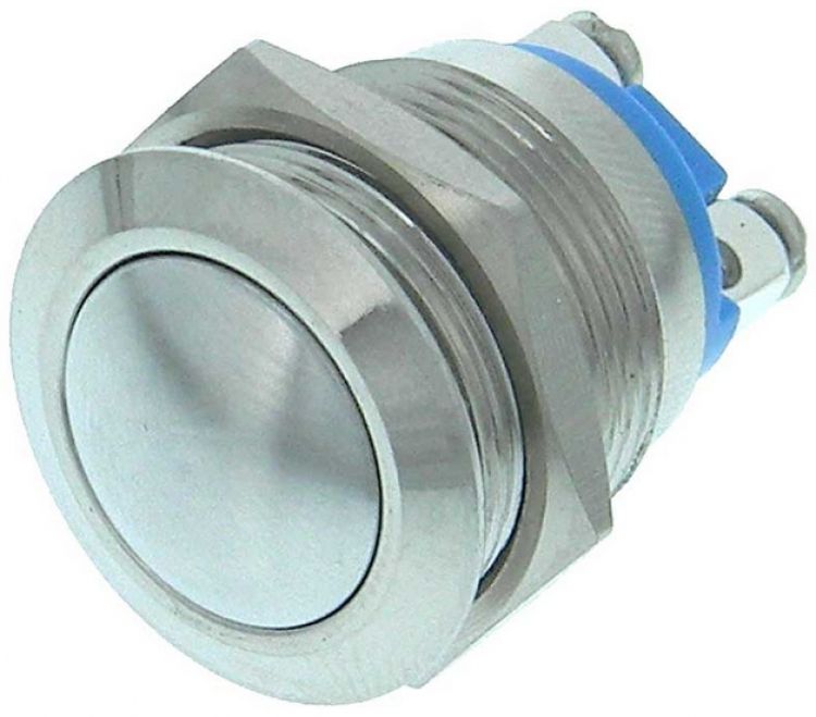Elevator Type Metal Pushbutton. Spst - Normally Open Circuit Screw Terminal Connectors Rated 2A @ 250Vac/4A @ 125Vac