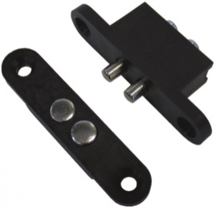2Pin Door Contact Switch-Flush. Screw Terminal Connections On Both Sides Of The Switch Black Color